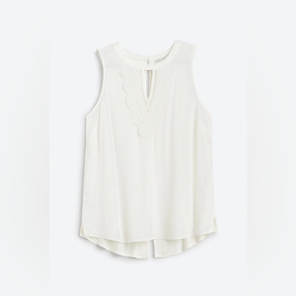 Daniel Rainn Quin Keyhole Crochet Blouse